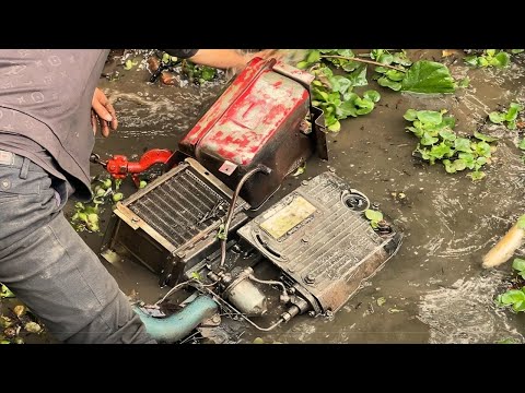 Genius Boy Completely Restores Abandoned Diesel Engine Underwater for 68 Years / World Class